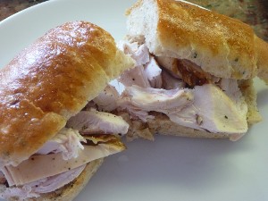 Filled with roast chicken